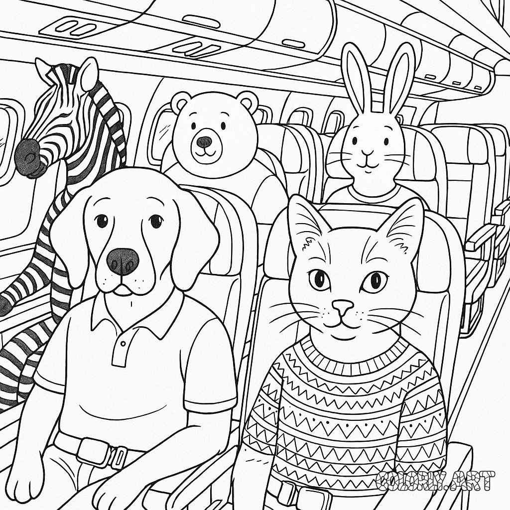 Animals on a Plane
